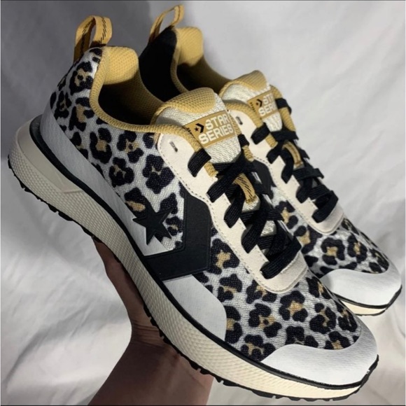 Converse Star Series RN OX Beige Black White Leopard Shoes New With Box Mens - Picture 2 of 6